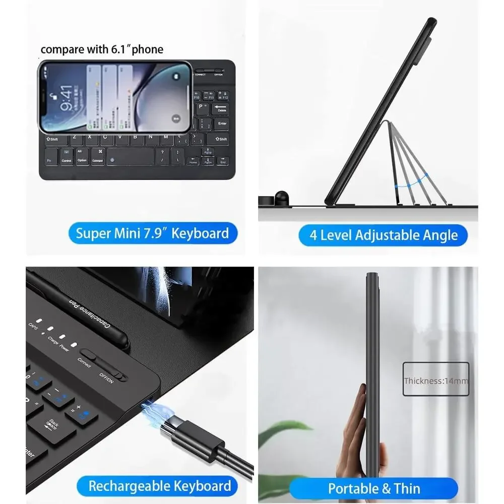 4-in-1 Wireless Keyboard Case for Galaxy Z Fold 8 Ultra/Z Fold8 Wide/7/6/5